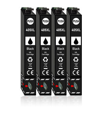4er Set nur Black für Epson  Workforce WF-7835DTWF WF-7830DTWF WF-7310DTW