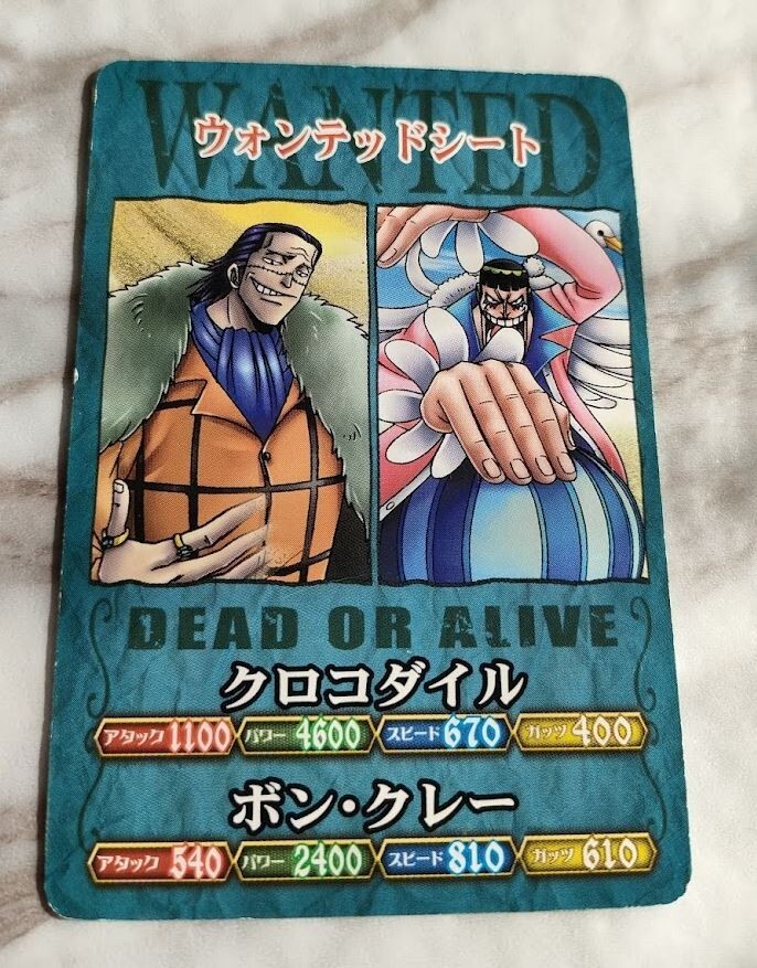 ONE PIECE Card Game crocodile ＆ Bon Clay WANTED Japanese BANDAI