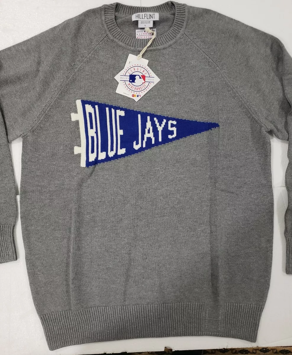 Hillflint Mens Toronto Blue Jays Sweater Size L Long Sleeve Pullover