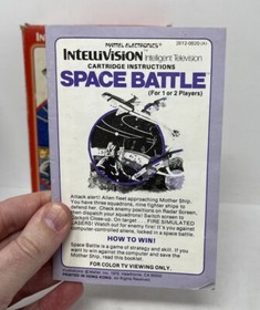 Intellivision Space Battle Complete In Red Box CIB w/ Manual - Tested