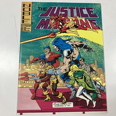 JUSTICE MACHINE #2 - NOBLE MAGAZINE SIZED - WRAPAROUND COVER - 1981 NM
