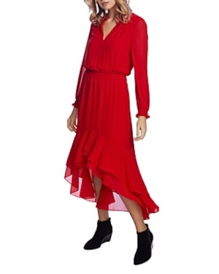 1 state red dress 1.state Women's Sweetheart Neck Sleeveless Mini Linen Dress - Rooibos Tea