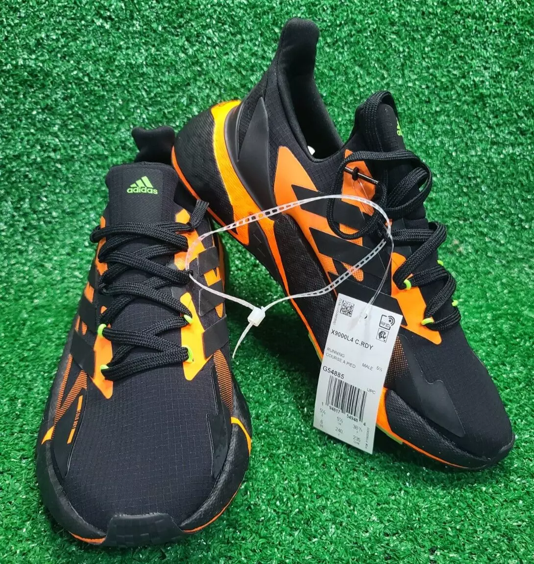 Men's adidas X9000L4 C.Rdy Running Trainer Shoes G54885 Orange Black Size 6