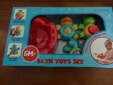 NEW 4 PC FUNNY ANIMAL BATHTUB TOY SET FOR BABY 6M 