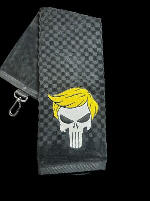 Punisher Trump Style (5in Logo) Golf Towel / (6in x 23in) 29k Stitches