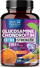 Glucosamine Chondroitin MSM Triple Strength Turmeric Joint Support 2100mg