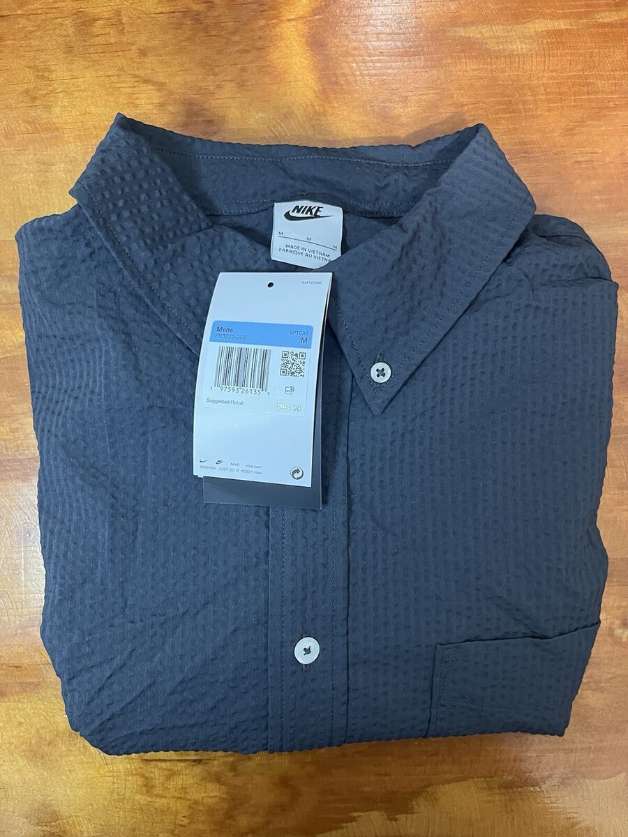 Nike Life Men's Short-Sleeve Seersucker Button-Down Shirt Nike Life Men's Short-Sleeve Seersucker Button-Down Shirt