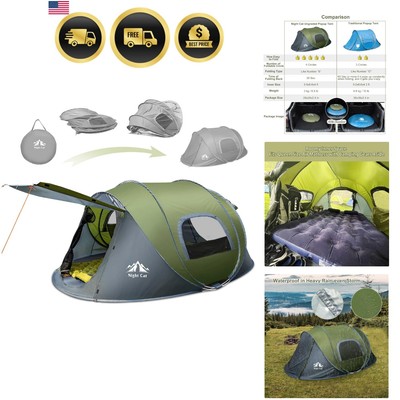 Camping Tent Waterproof Pop Up Easy Setup Family Tent 2 Person