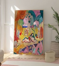 Matisse The Joy of Life Poster, Modern Abstract Vibrant Print, Wall Art Decor