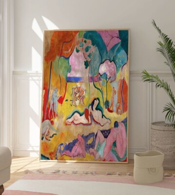 Matisse Die Lebensfreude Poster, moderner abstrakter lebendiger Druck, Wandbild Deko