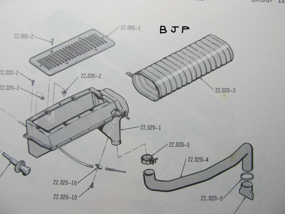 MANGUERA DE CONDUCTO DE AIRE FRESCO PARA JEEP CJ5 CJ6 CJ7 1972 - 1977 y comando 1969 - 1973 Foto 3 de 4