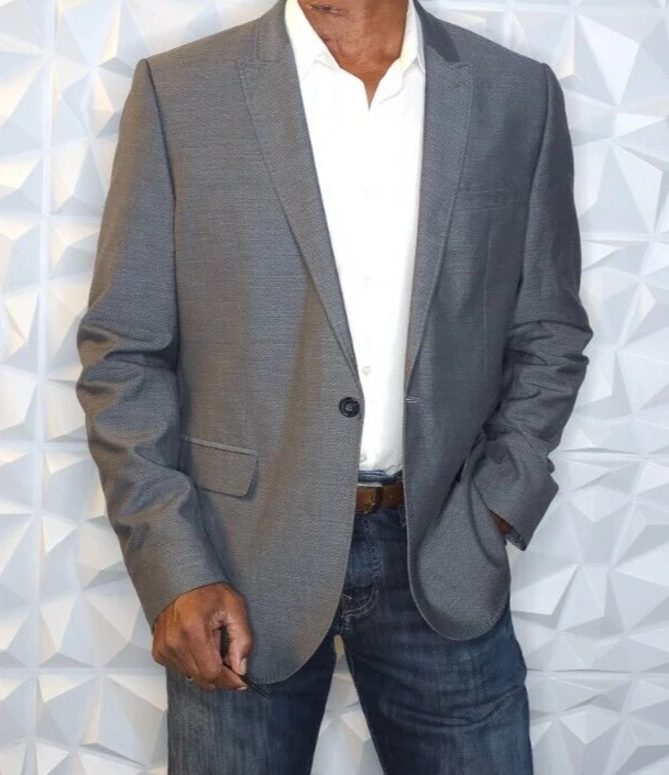 Blazer Chaqueta Deportiva Topman Moderna Pico Cosido Solapa Talla 46R *EXCELENTE* Foto 4 de 4