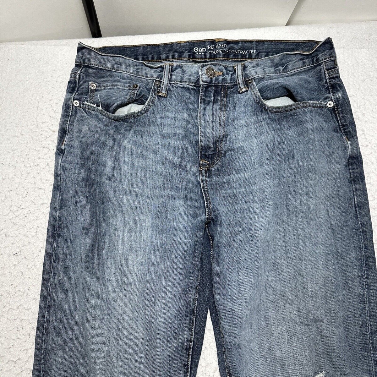 Gap + GQ NSF リペアデニム 34x32 【公式ショッピングサイト】