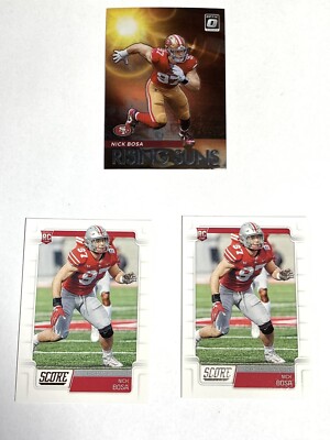 2019 nick bosa Nfl Football Cards San Fransisco 49ers Rookie & Insert 3 Card Lot