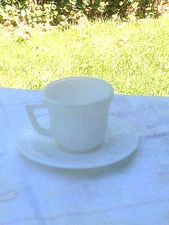 Milk Glass Child's Play Set Cup & Saucer (8 pieces - 4 sets) - Tea Party Perfect