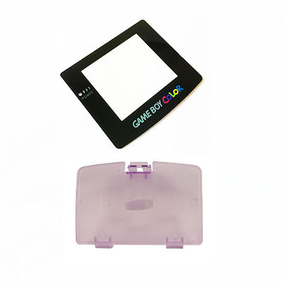 Copri Batteria Atomic Purple Per Game Boy Color + Lente Schermo Vetro GBC