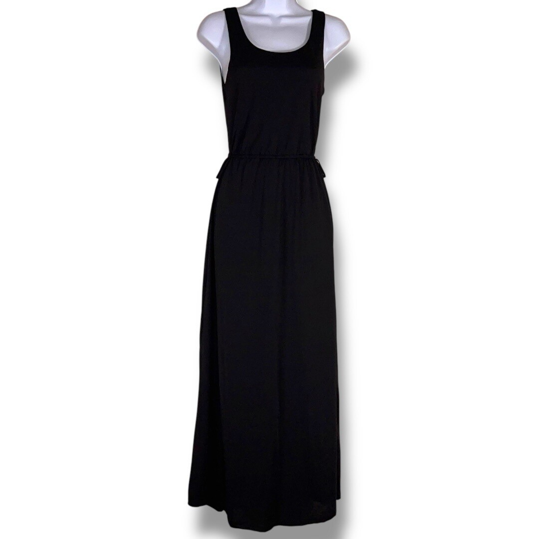Small Rue21 Black Maxi Dress Sleeveless Stretch Lined Classic Goth | eBay