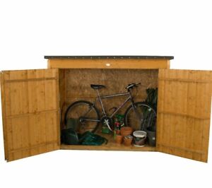 FOREST 6ft x 3ft WOODEN SHED TIMBER WOOD BIKE OUTDOOR 