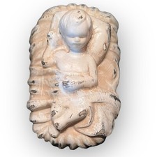 Robert Stanley Nativity Baby Jesus Promise Replace Whitewash Resin 4.25” x 3.25”
