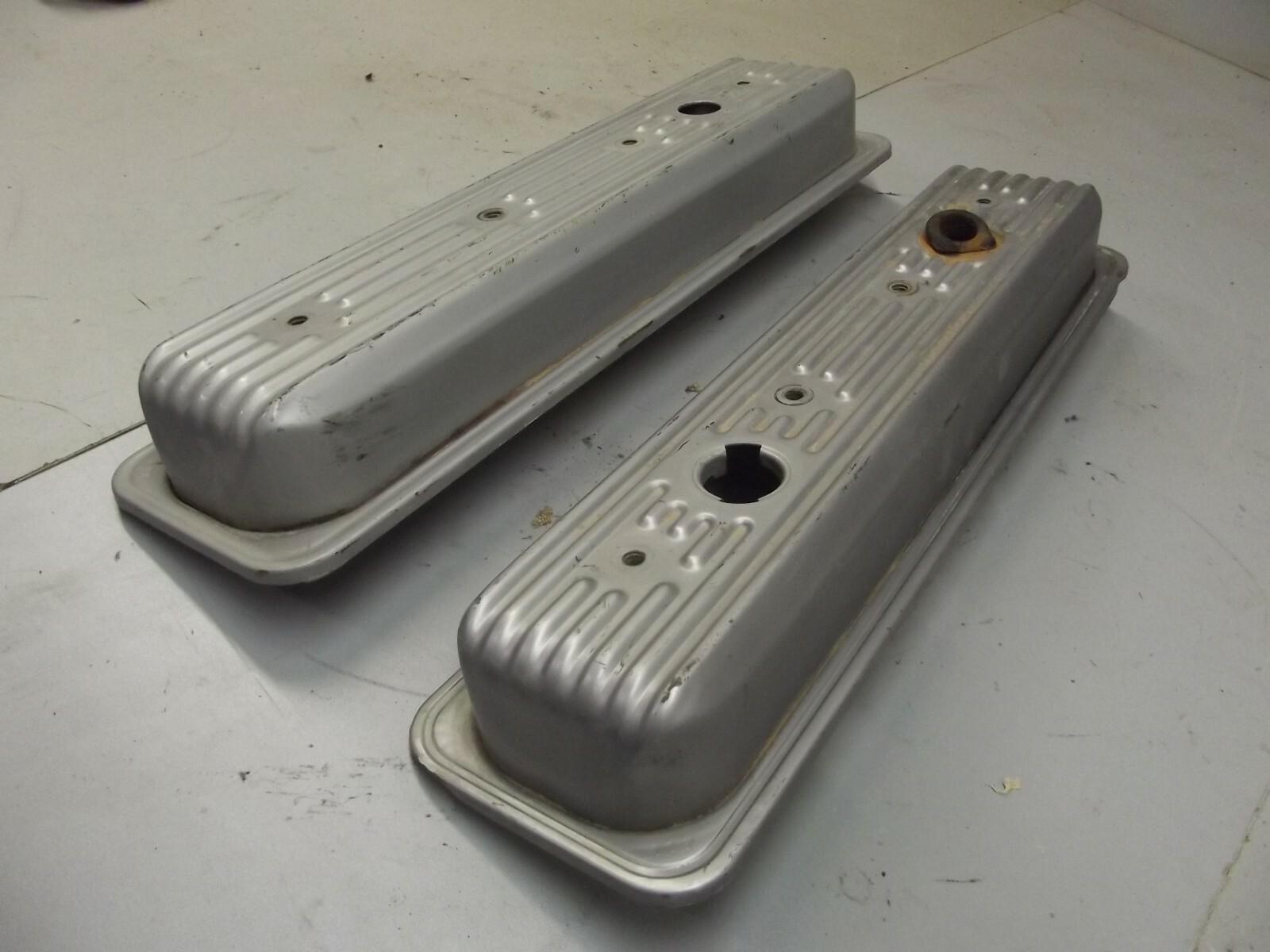 SBC VORTECH VALVE COVERS Finned Original Chevy Small Block Engine eBay