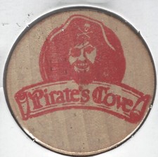 PIRATE'S COVE, U.S. 31 N., Traverse City, Michigan, One Free Game, Wooden Nickel