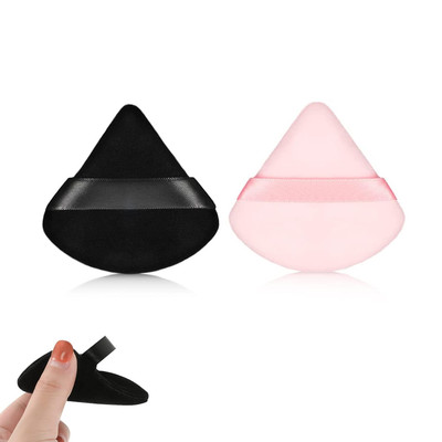 2 Pieces Triangle Makeup Powder Puff Cosmetic Face Powder Puff Sponge Soft Trian