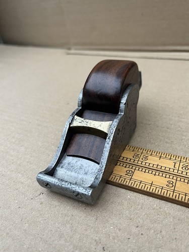 Edward Preston No.1348 Iron Chariot Plane Rosewood Wedge Removable Mouth Antique - Picture 6 of 16