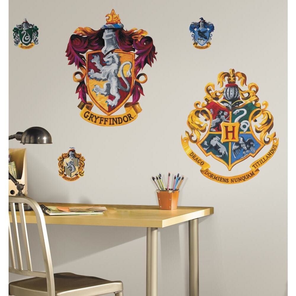 New HOGWARTS CRESTS Giant Harry Potter Movie WALL DECALS Kids