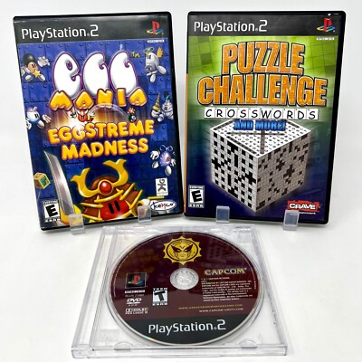 PlayStation 2 Puzzle Lot - 3 Games - Egg Mania: Eggstreme Madness & More TESTED