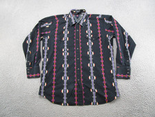Panhandle Slim Shirt Mens L Western Pearl Snap Aztec Southwestern Print 90s