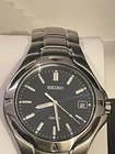 Seiko Men’s Quartz Watch Sunburst Blue Date Dial 7N42-7C00 Stainless Steel 38mm