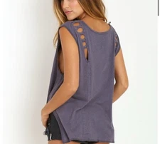 We The Free Summer’s End Top Vintage Free People Muscle Tee Oversized Woman’s S