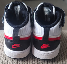 Nike CD7784-110 Unisex Toddler Sneaker Hook Loop White Black Red US 6C EU 22