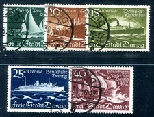DANZIG 1938 284-288 gestempelt SCH&Ouml;NER SATZ WHW SCHIFFE(F8115
