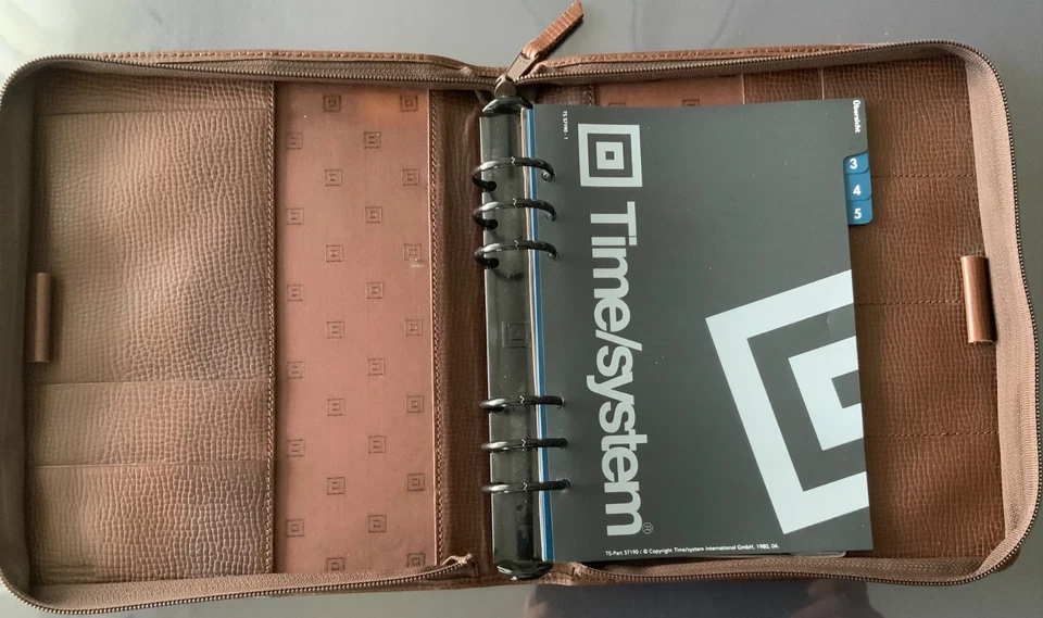 Time System A5, Leder, neu / neuwertig, braun, schwarz, hellbraun, ohne Einlage - Bild 2 von 4