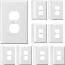 Oversized Duplex Receptacle Outlet Wall Plate 6Pack Jumbo Electrical Outlet Cove