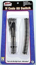 Atlas 2750 N Scale Code 80 #4 Custom LH Left Hand Standard Turnout