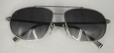 LOUIS VUITTON Silver Aviator Sunglasses Z0358U Auth Japan