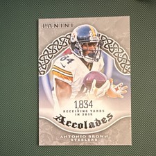 2017 Panini Accolades Antonio Brown #AC-AB Insert Steelers NFL Football