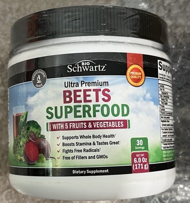 Bio Schwartz Ultra Premium Beets Superfood Supplement 30servings 4/27