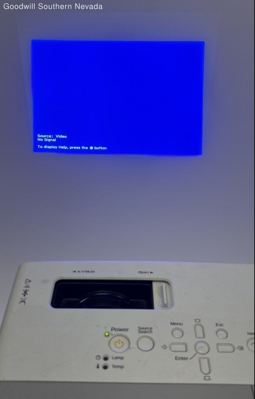 Epson EMP-822H Projector - Powers on, ***No Power Cord Included***