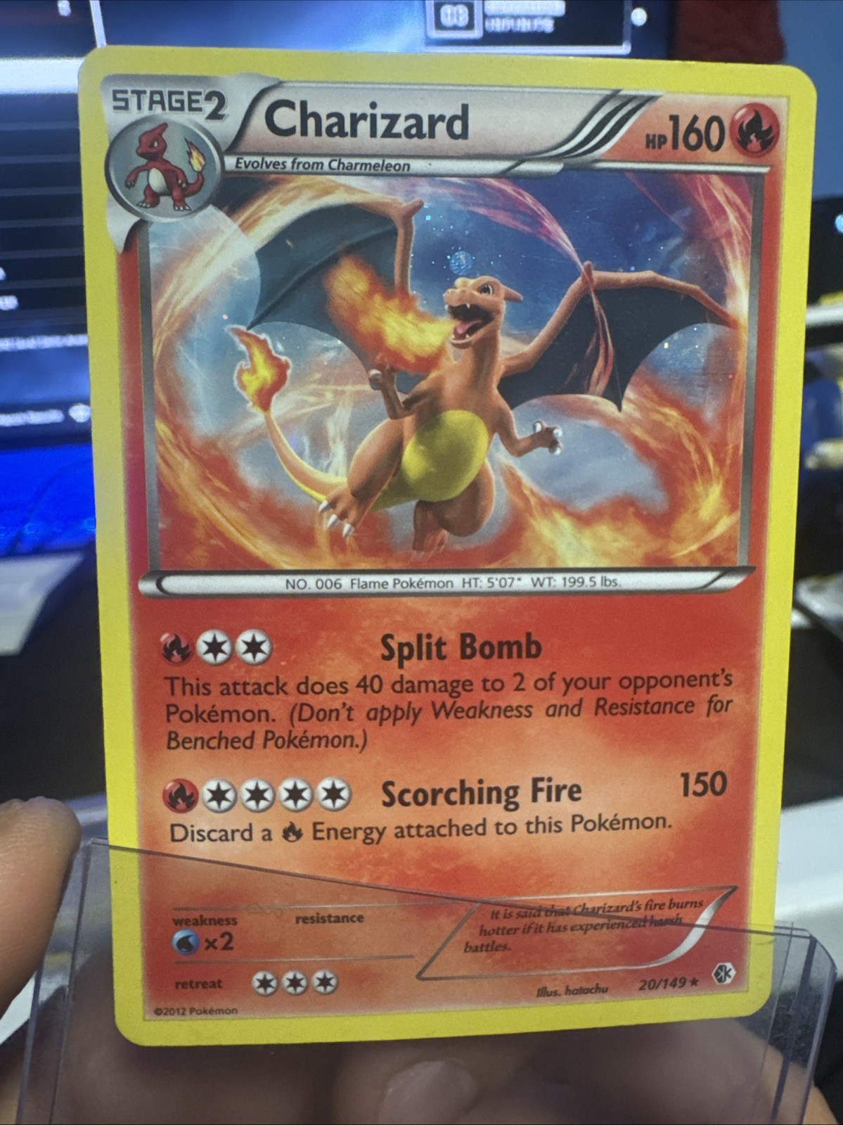 Charizard 20/149 Pokemon Boundaries Crossed Holo Rare 2012 Card NM