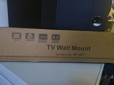 SJBRWN Tilting TV Wall Mount 26-63 Inch Black 99lbs VESA 100x100-400x400 52mm