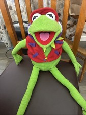 Vintage Kermit The Frog Plush Macy's Jim Henson's Muppets With Winter Hat 25"