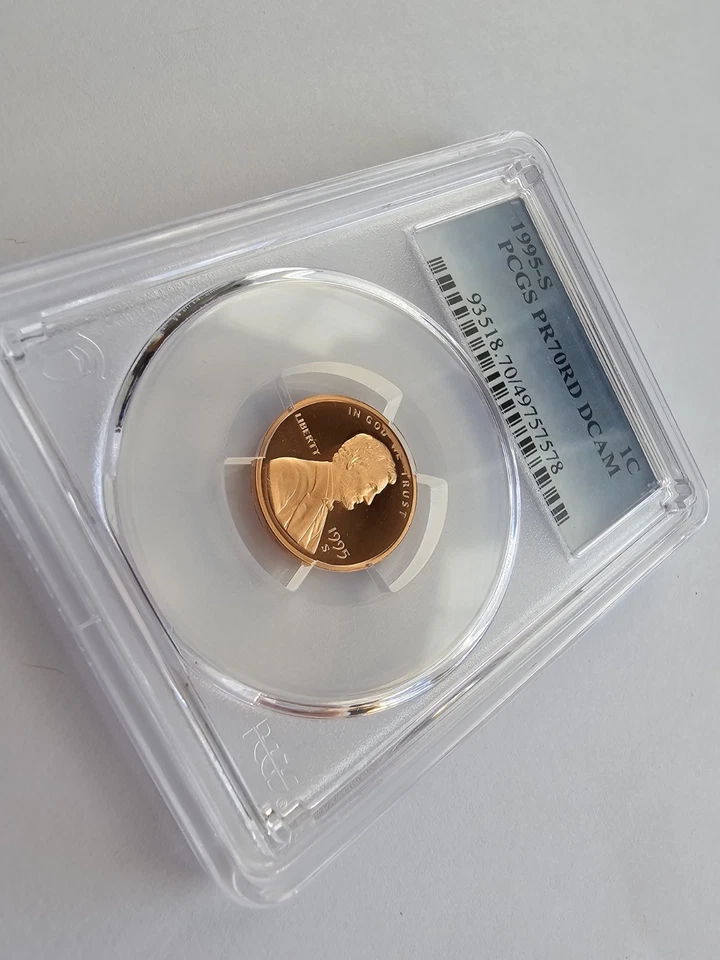 PR70 RD DCAM 1995 S LINCOLN MEMORIAL PENNY/CENT GRADED PCGS 1C CLAD COIN - Image 2 of 4