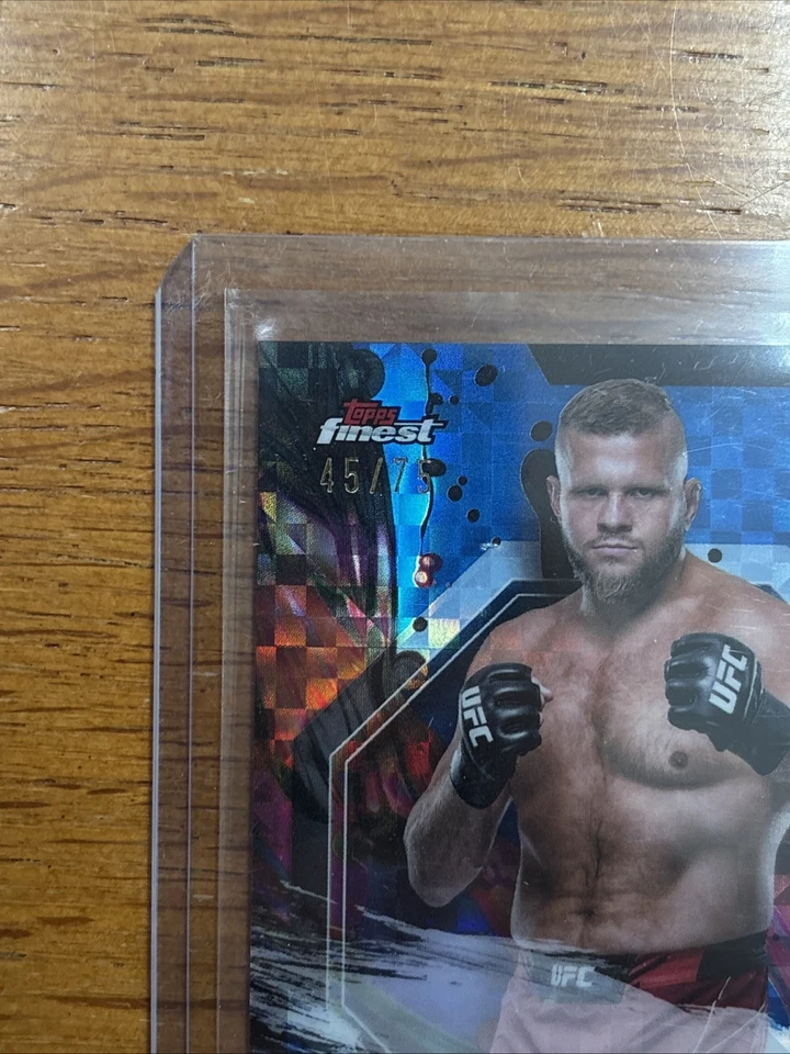 2024 Topps Finest Marcin Tybura Auto /75 Blue Checkerboard UFC  - Image 2 of 4