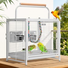 VIVOHOME 19" Wrought Iron Bird Travel Carrier Cage for Parrots Conures Lovebirds
