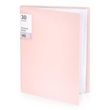 1 PCS Pink Binder Plastic Sleeves 30 Pocket A4 Size Presentation Book