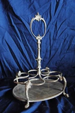 unknown brand silver castor cruet empty vintage antique