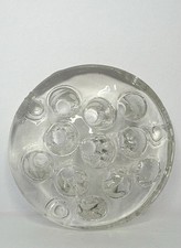 Vintage Clear Glass Flower Frog 11 Hole Floral Arrangement Stem Holder 3  